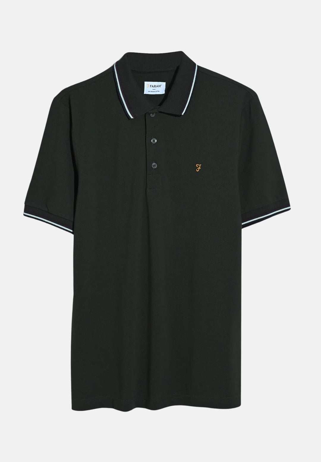 Farah Elton Tipped Polo Shirt | Evergreen