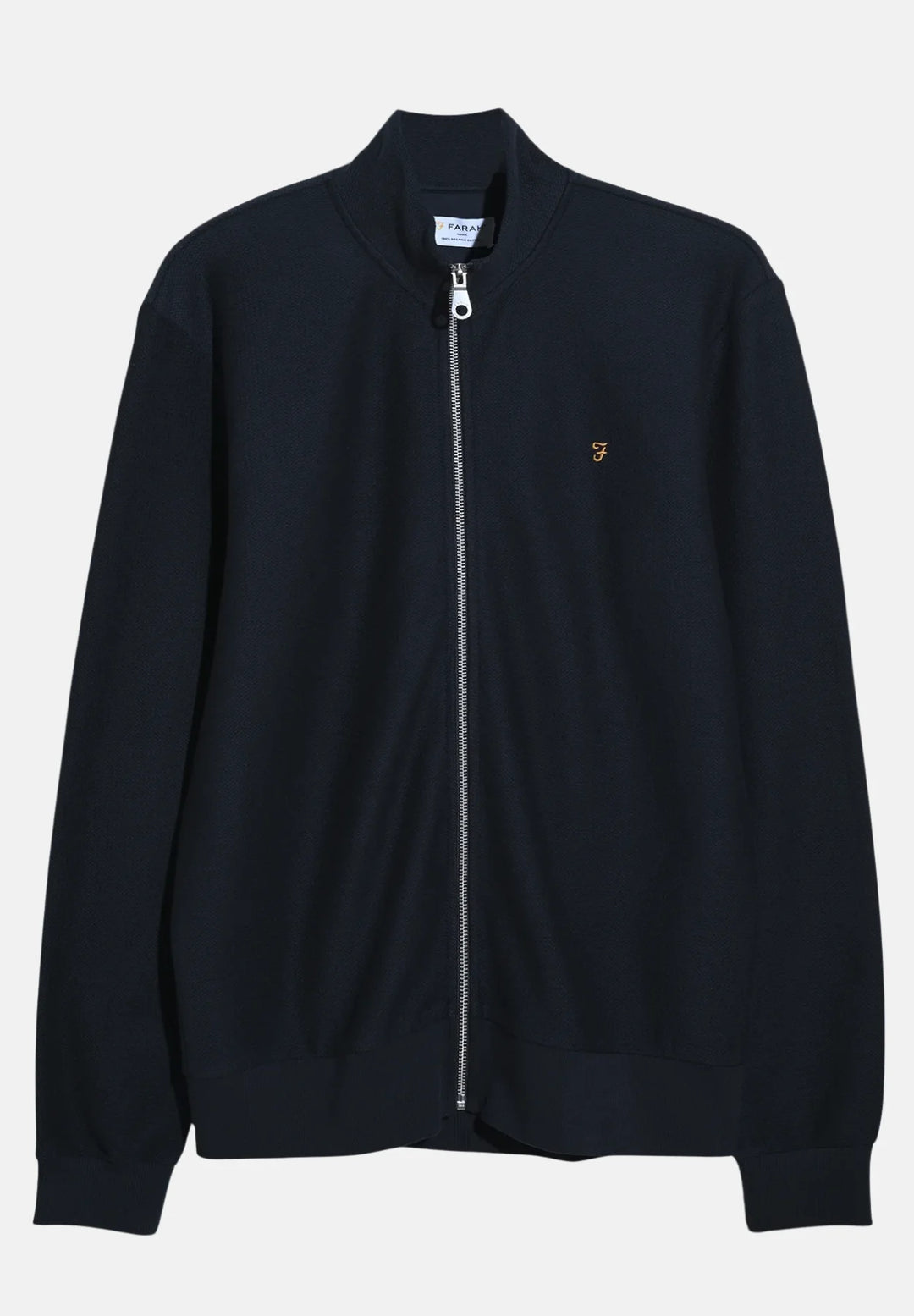 Farah Seaton Zip Through Sweatshirt | True Navy