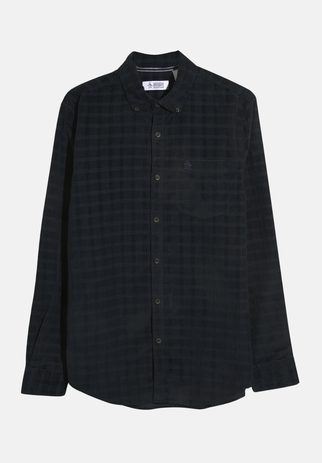 Original Penguin Corduroy Check Shirt | Dark Sapphire