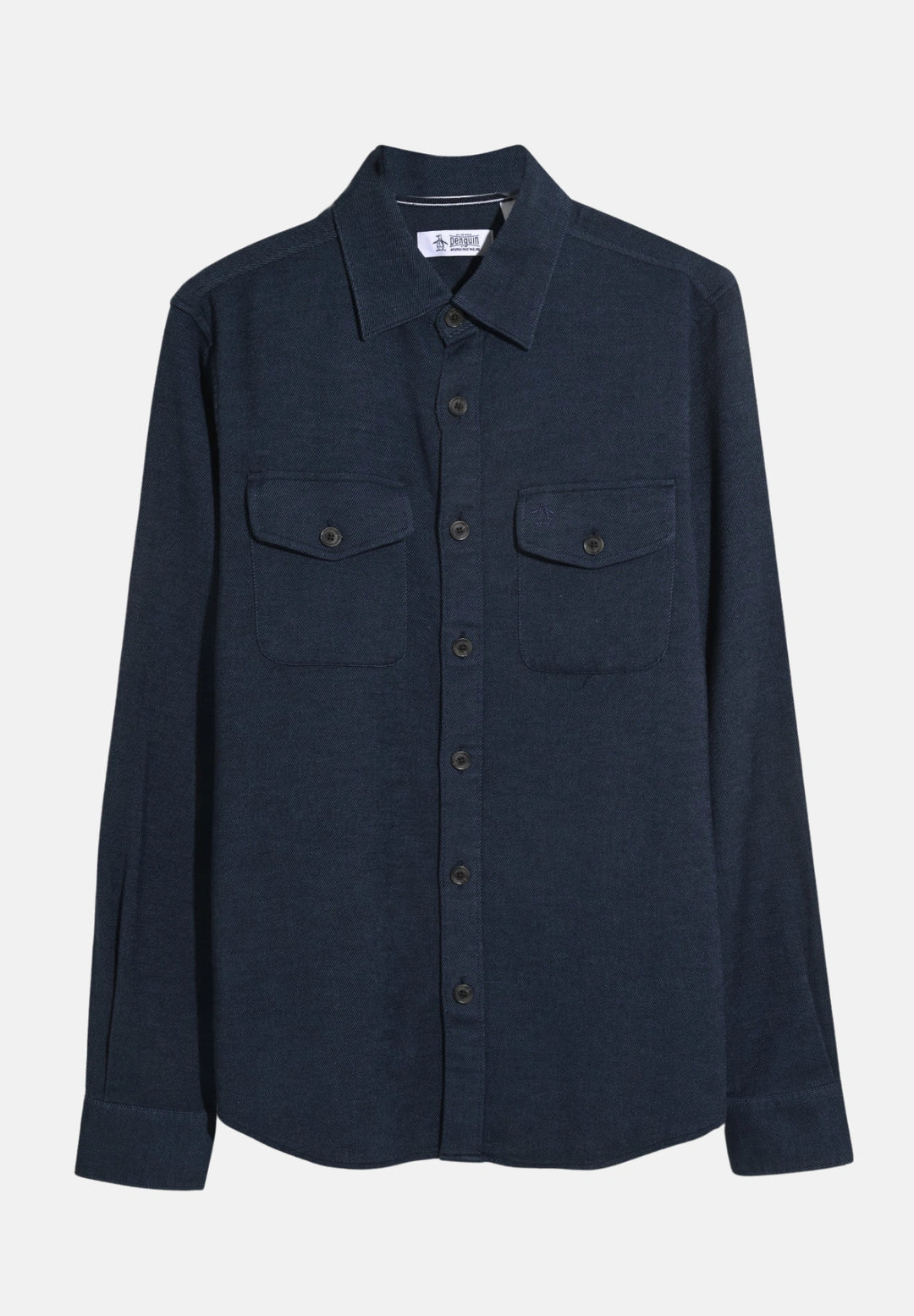Original Penguin Double Weave Overshirt | Dark Sapphire