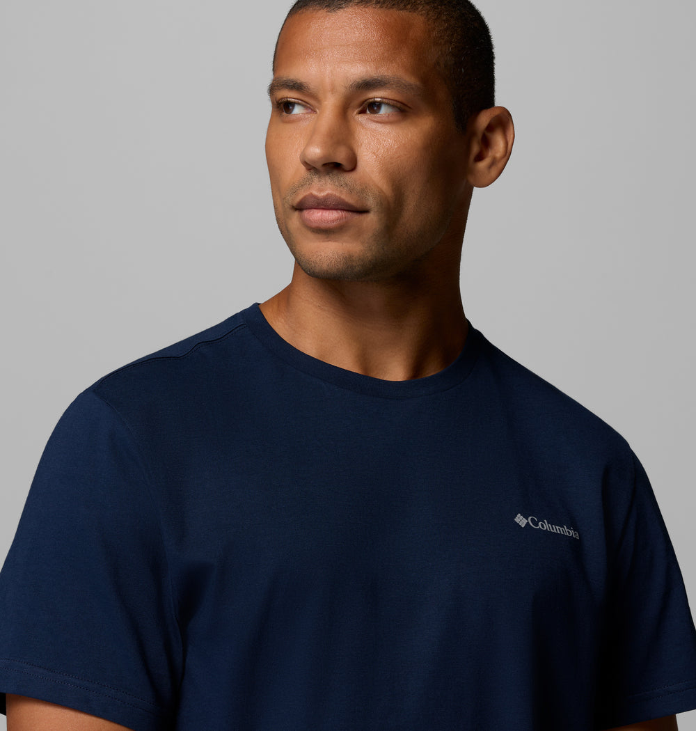 Columbia CSC basic tee, collegiate navy, chest logo detail, crew neck