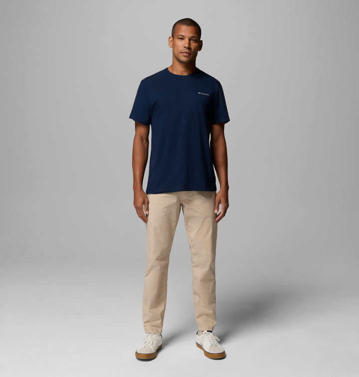 Men's Columbia CSC basic tee in collegiate navy, front view with crew neck