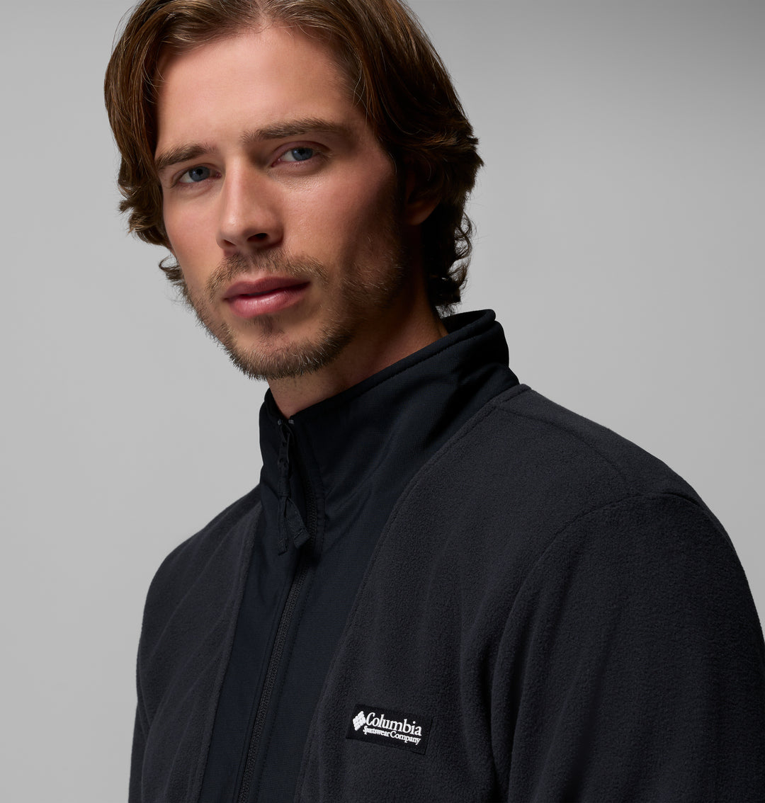 Columbia half-zip fleece with stand collar and small chest logo