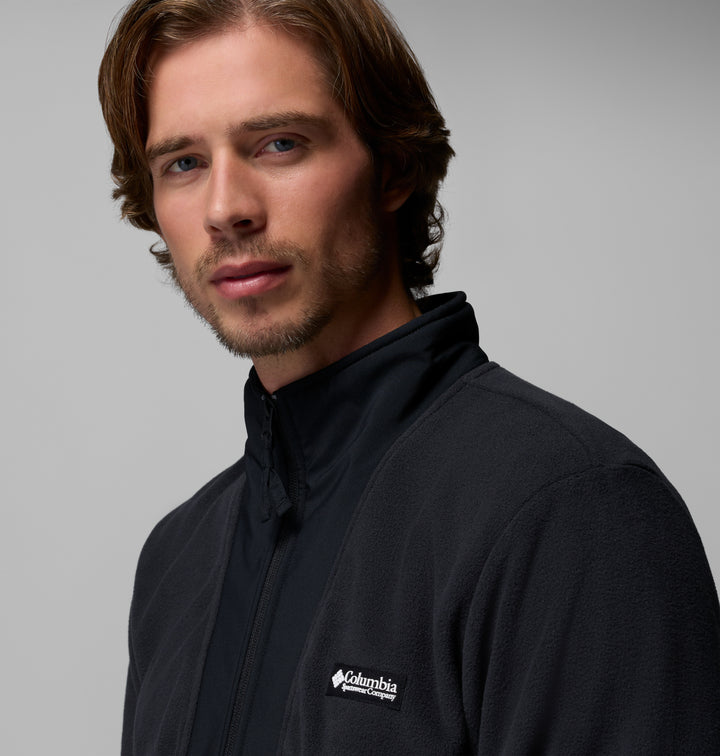 Columbia half-zip fleece with stand collar and small chest logo