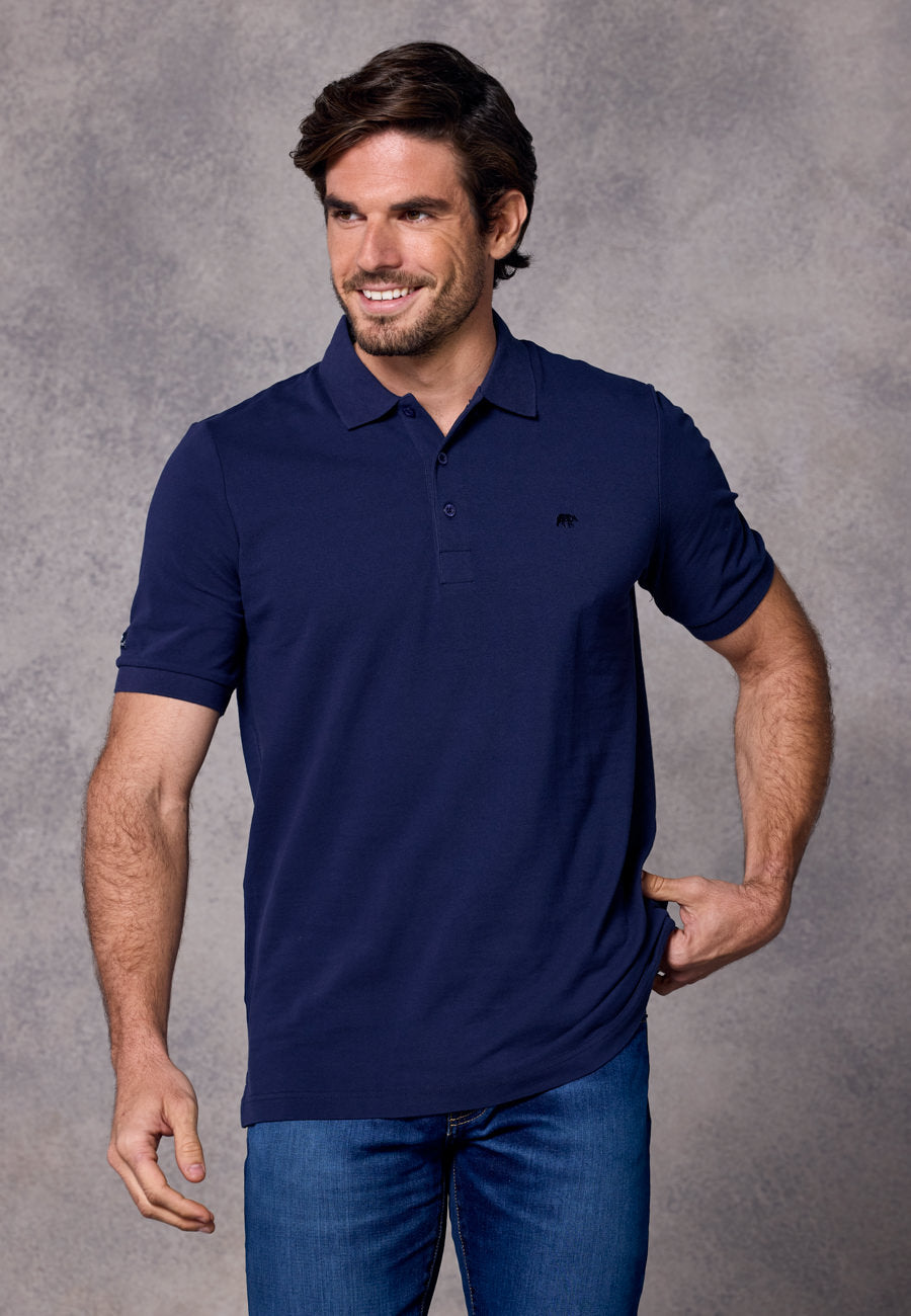 Rivet & Denim Mountain Polo Shirt | Navy