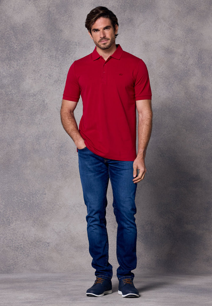 Rivet & Denim Mountain Polo Shirt | Red