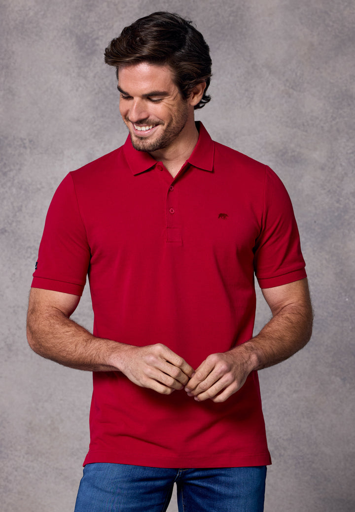 Rivet & Denim Mountain Polo Shirt | Red