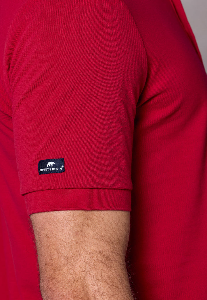 Rivet & Denim Mountain Polo Shirt | Red