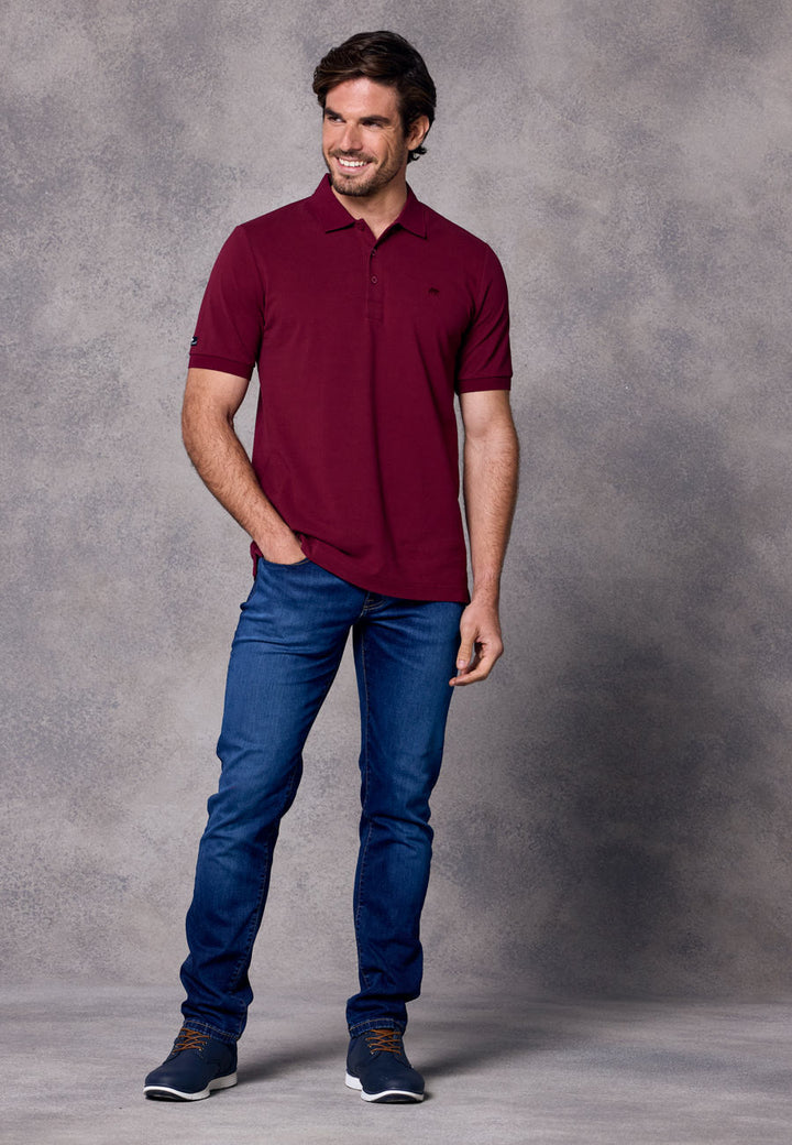 Rivet & Denim Mountain Polo Shirt | Burgundy