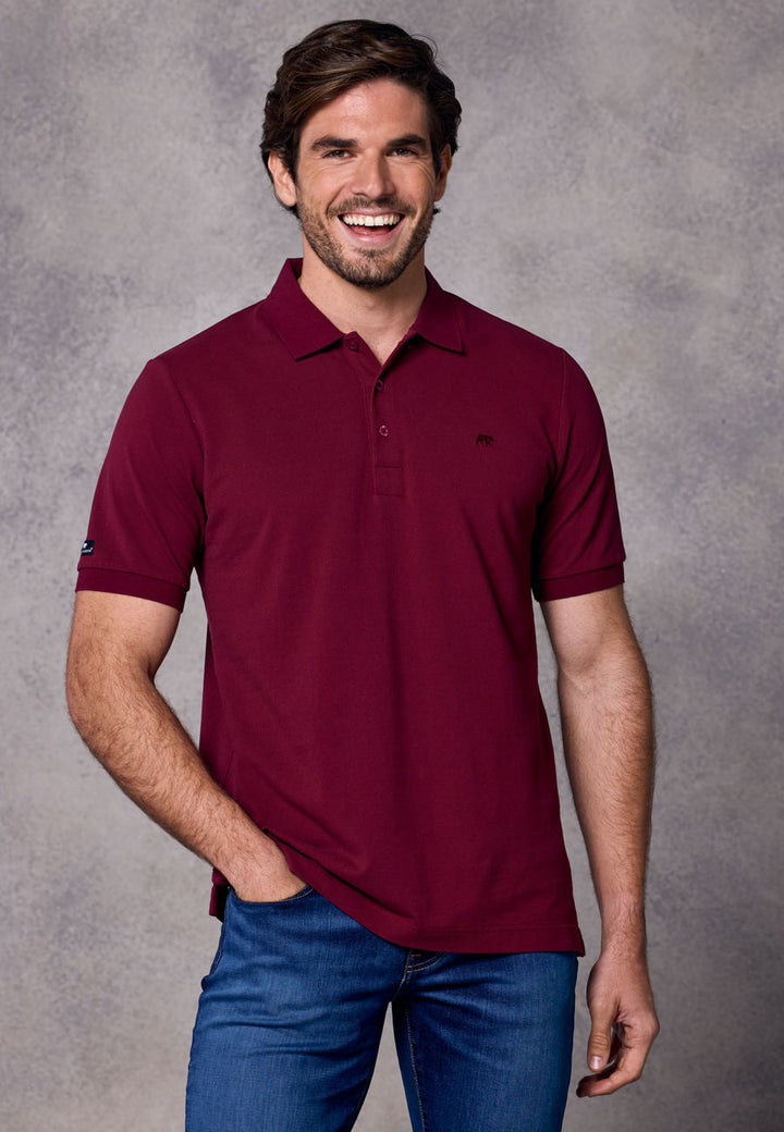 Rivet & Denim Mountain Polo Shirt | Burgundy