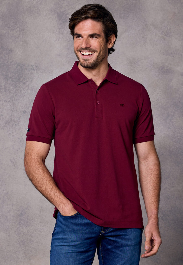 Rivet & Denim Mountain Polo Shirt | Burgundy