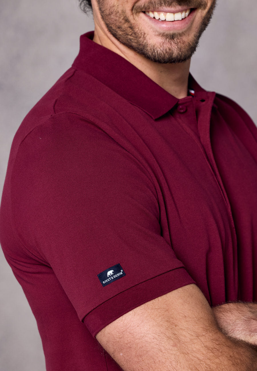 Rivet & Denim Mountain Polo Shirt | Burgundy