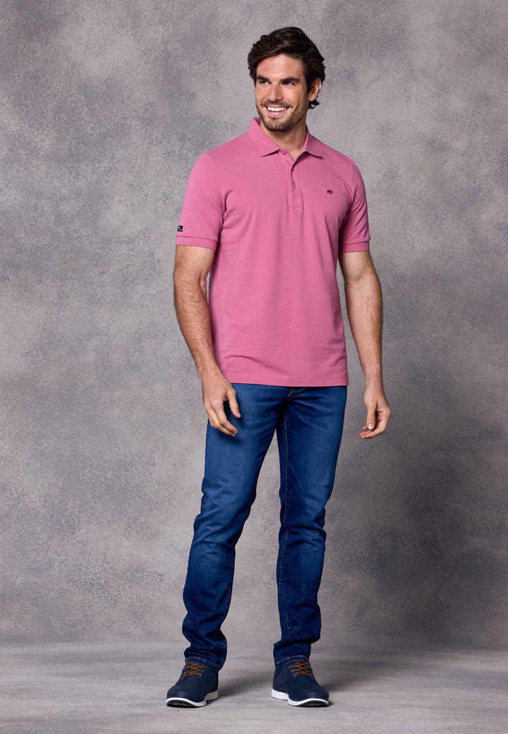 Rivet & Denim Mountain Polo Shirt | Rose