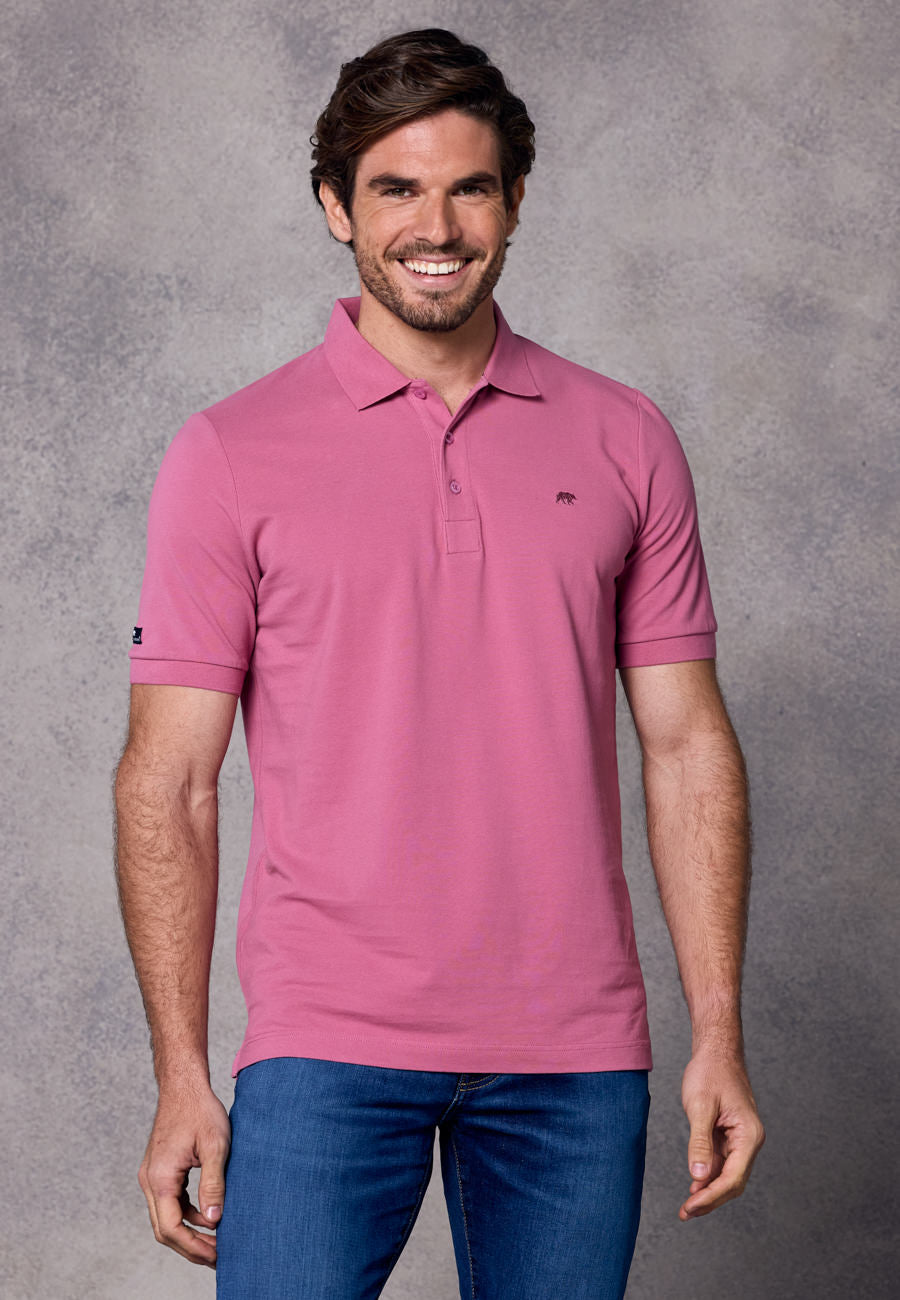 Rivet & Denim Mountain Polo Shirt | Rose