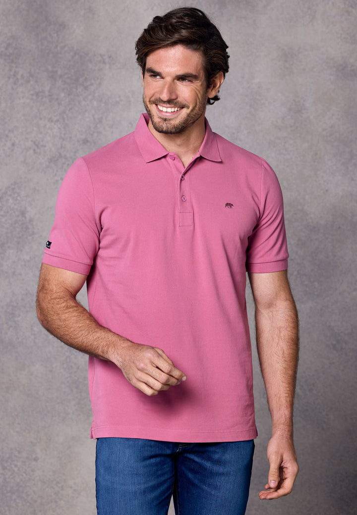 Rivet & Denim Mountain Polo Shirt | Rose