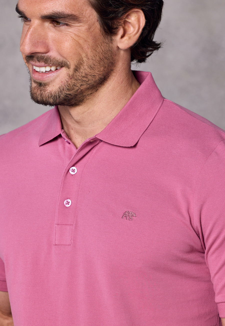 Rivet & Denim Mountain Polo Shirt | Rose