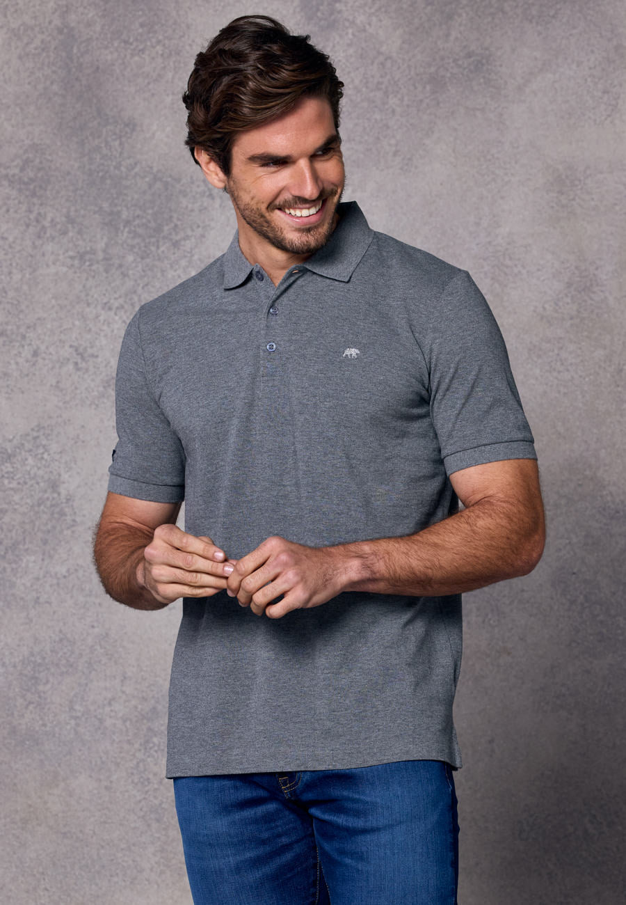 Rivet & Denim Mountain Polo Shirt | Grey