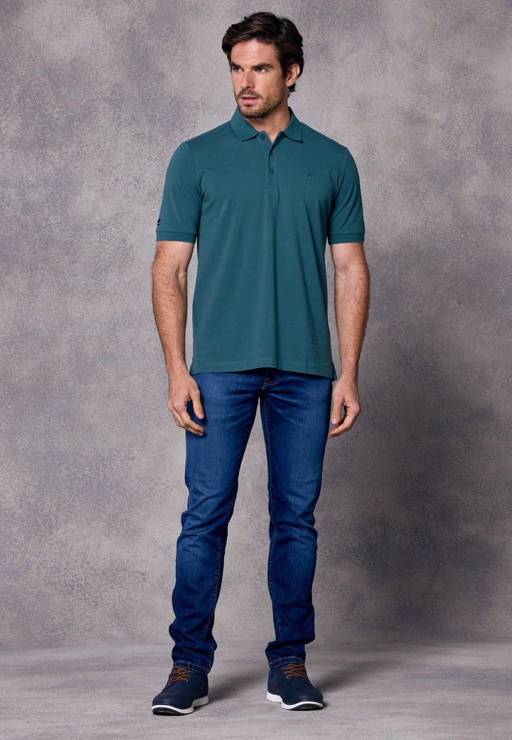 Rivet & Denim Mountain Polo Shirt | Aqua