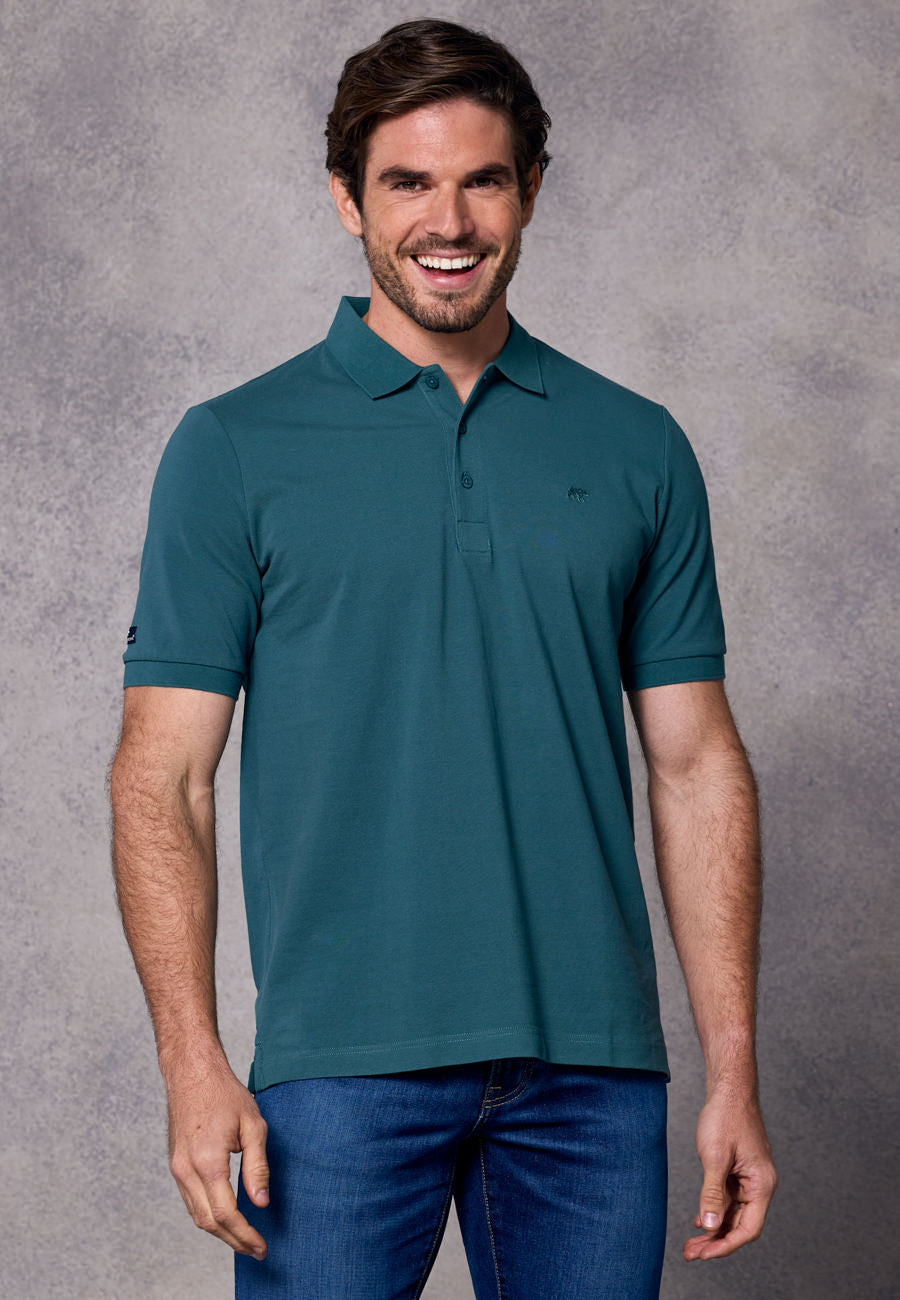 Rivet & Denim Mountain Polo Shirt | Aqua