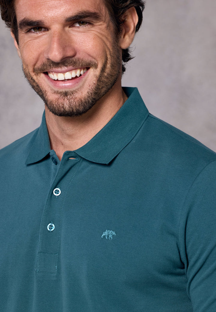 Rivet & Denim Mountain Polo Shirt | Aqua