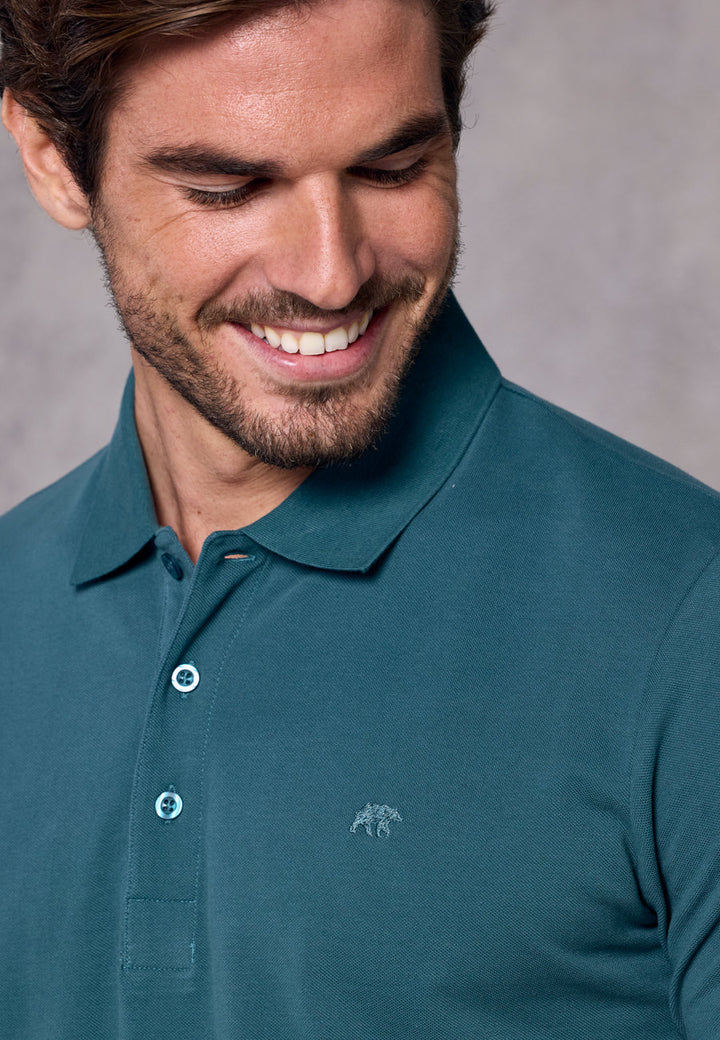 Rivet & Denim Mountain Polo Shirt | Aqua