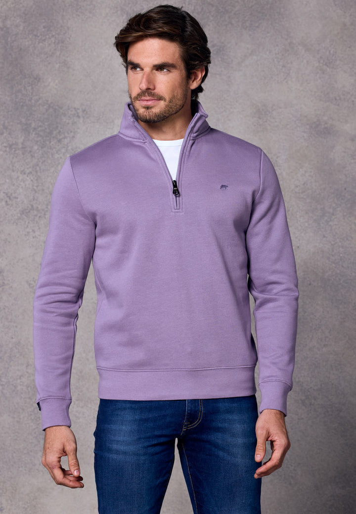 Rivet & Denim 1/4-zip Flux Top | Lilac