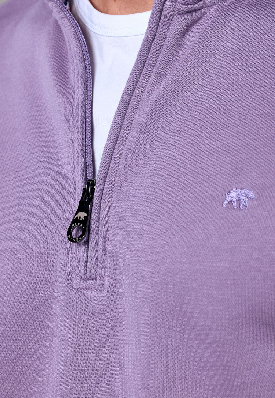 Rivet & Denim 1/4-zip Flux Top | Lilac