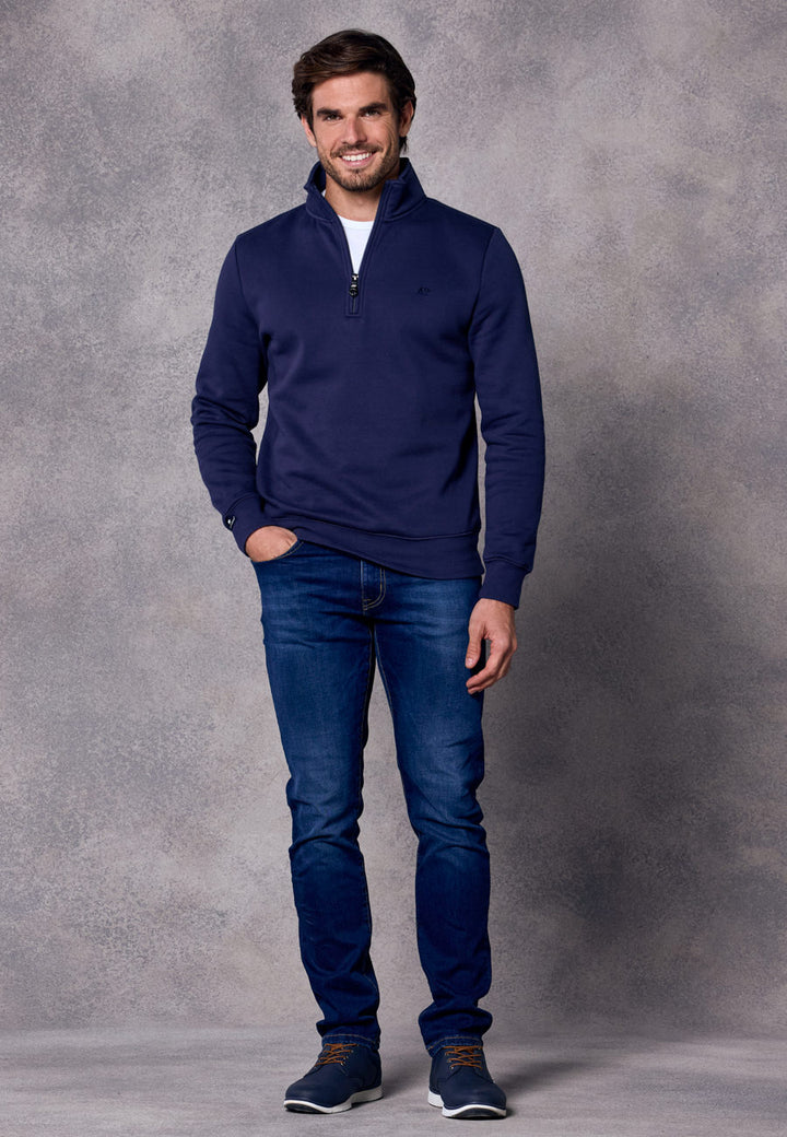 Rivet & Denim 1/4-zip Flux Top | Navy