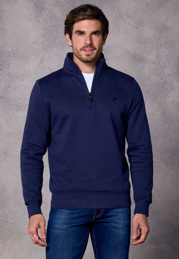 Rivet & Denim 1/4-zip Flux Top | Navy