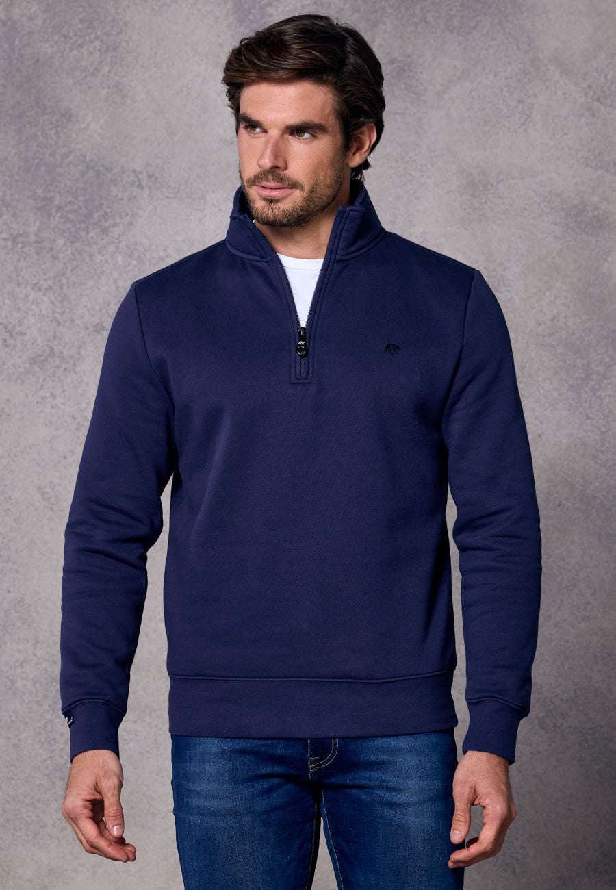 Rivet & Denim 1/4-zip Flux Top | Navy