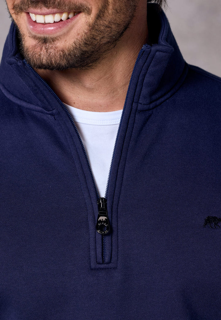 Rivet & Denim 1/4-zip Flux Top | Navy