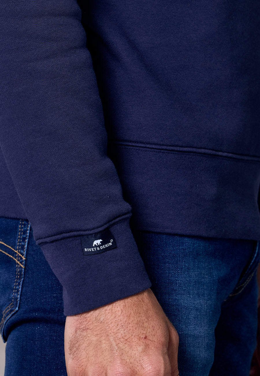 Rivet & Denim 1/4-zip Flux Top | Navy