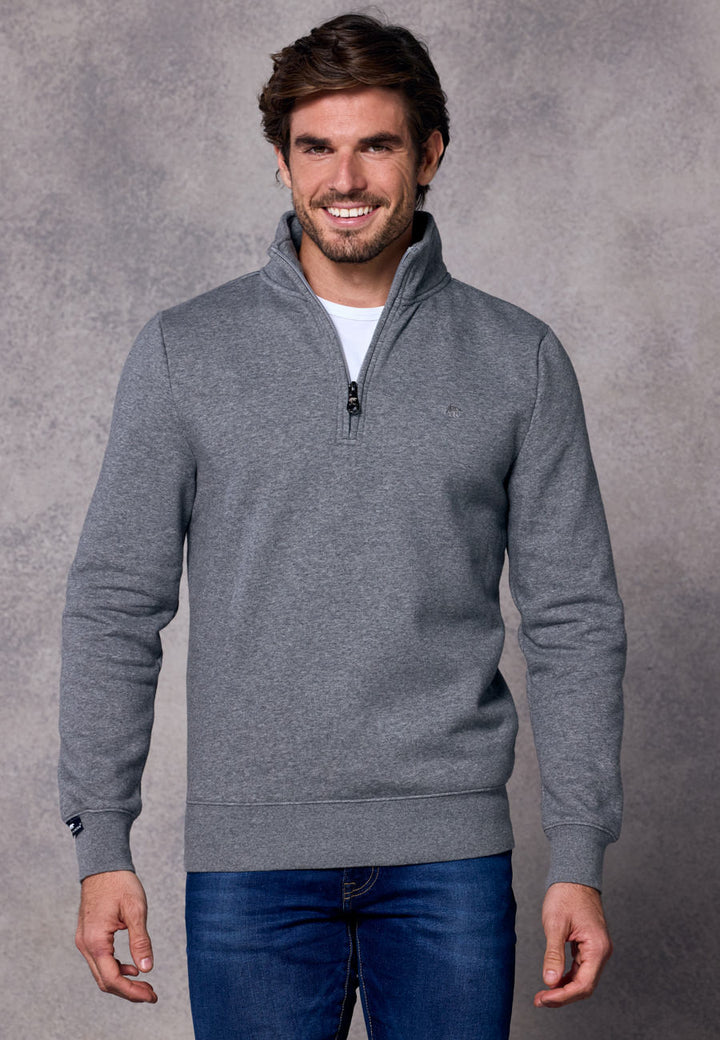 Rivet & Denim 1/4-zip Flux Top | Grey