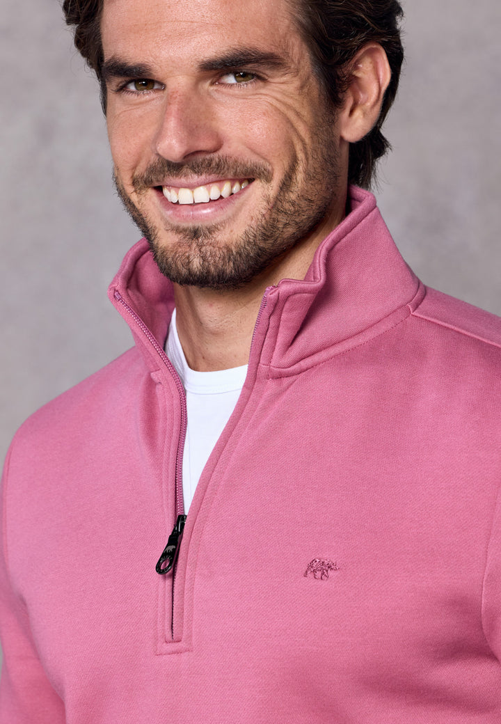 Rivet & Denim 1/4-zip Flux Top | Rose