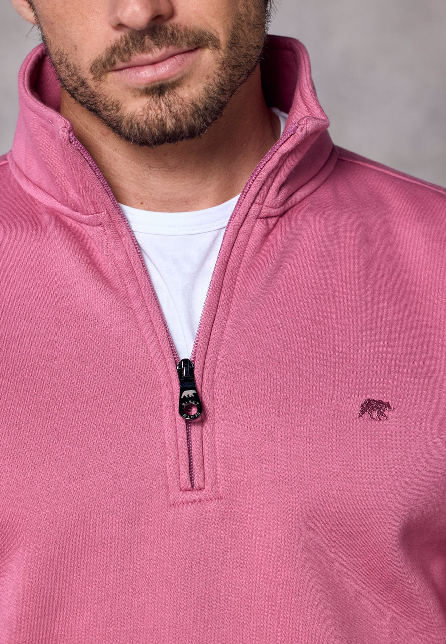 Rivet & Denim 1/4-zip Flux Top | Rose