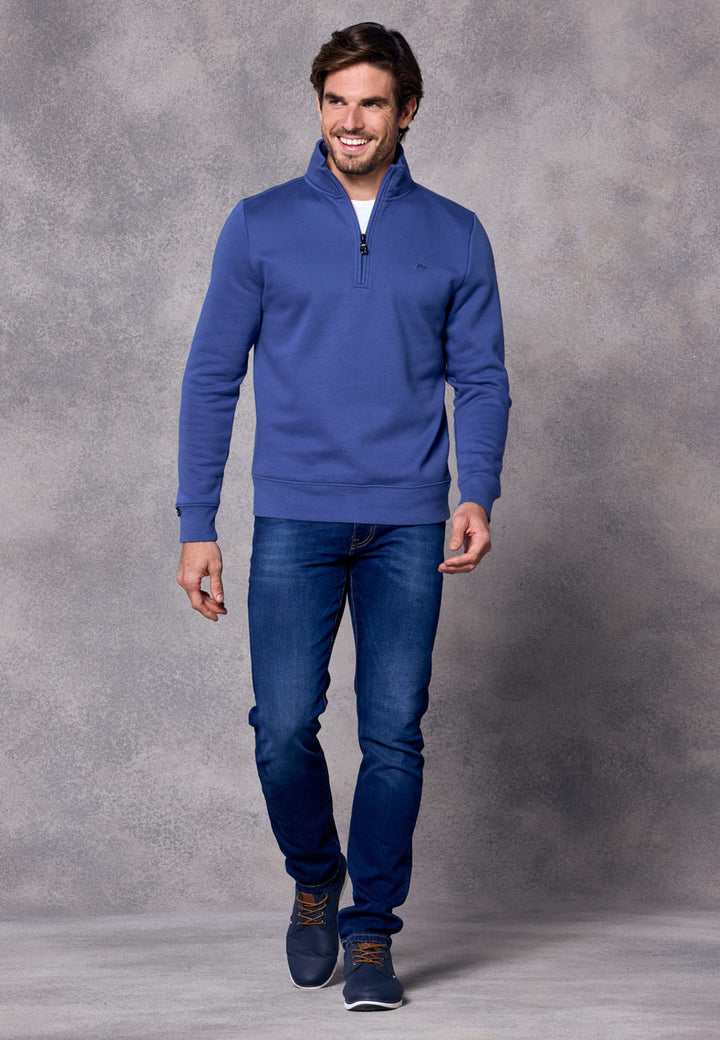 Rivet & Denim 1/4-zip Flux Top | Steel