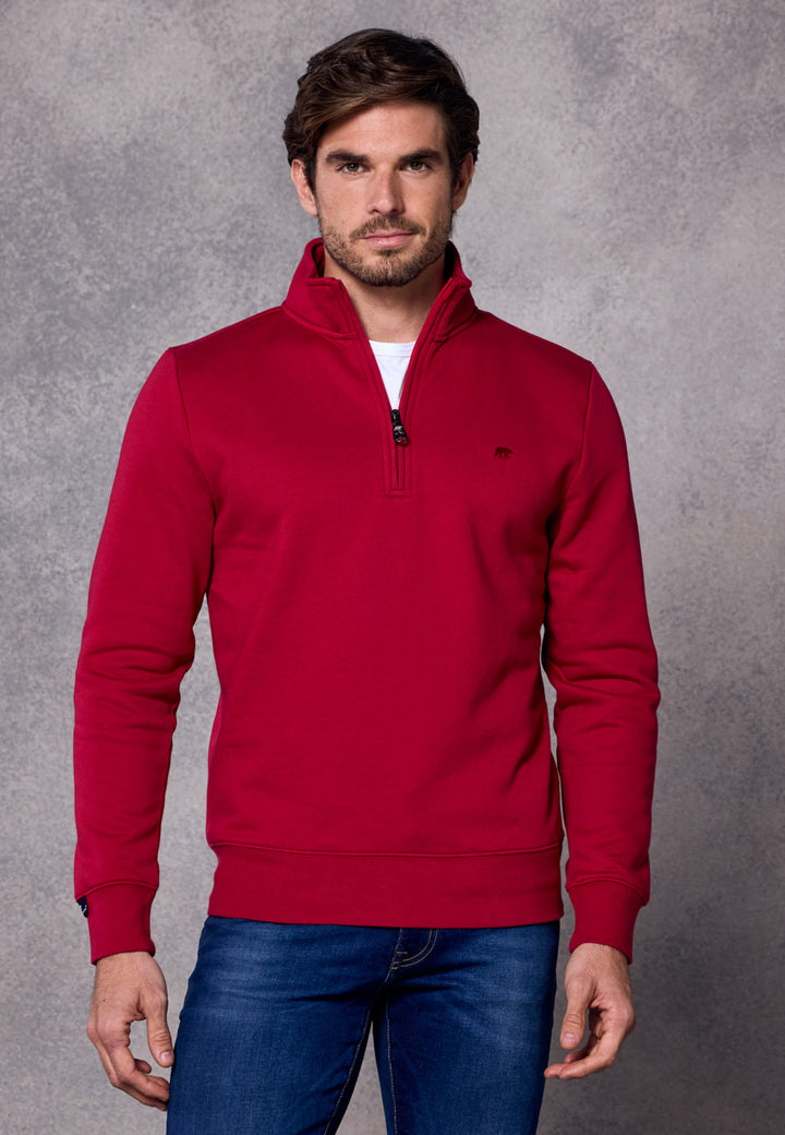 Rivet & Denim 1/4-zip Flux Top | Red