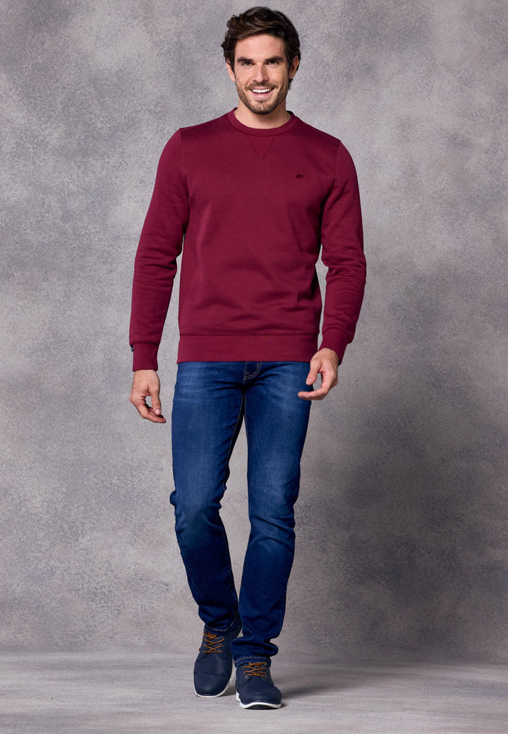 Rivet & Denim Senator Crew Sweatshirt | Burgundy