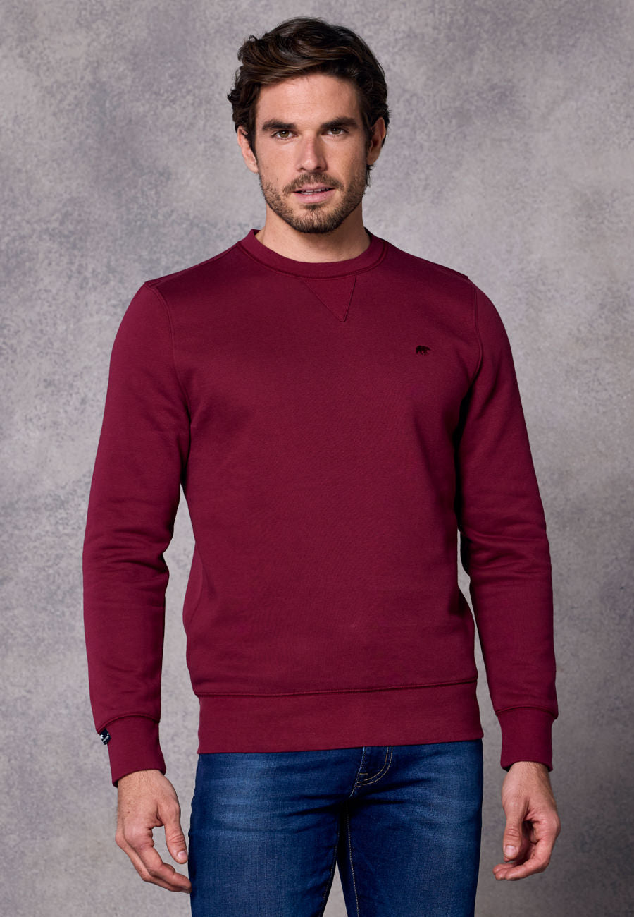 Rivet & Denim Senator Crew Sweatshirt | Burgundy