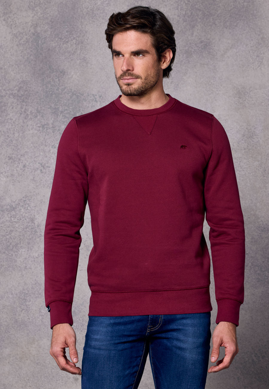 Rivet & Denim Senator Crew Sweatshirt | Burgundy