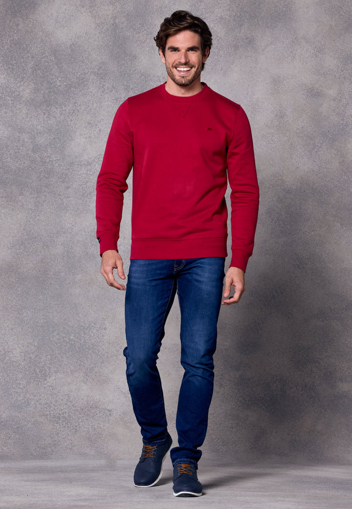 Rivet & Denim Senator Crew Sweatshirt | Red