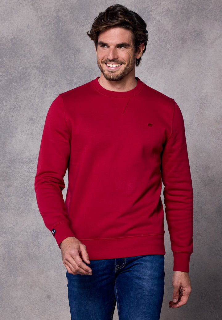 Rivet & Denim Senator Crew Sweatshirt | Red