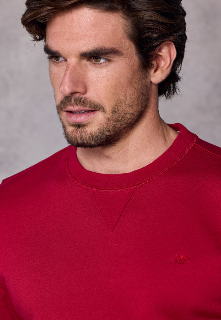 Rivet & Denim Senator Crew Sweatshirt | Red