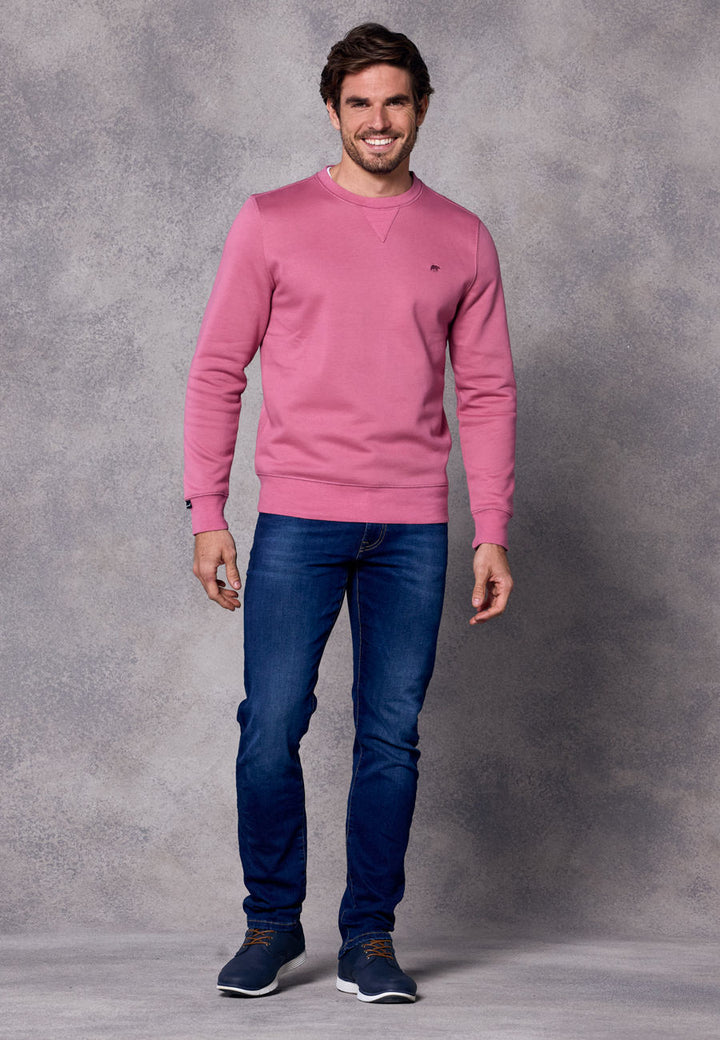 Rivet & Denim Senator Crew Sweatshirt | Rose