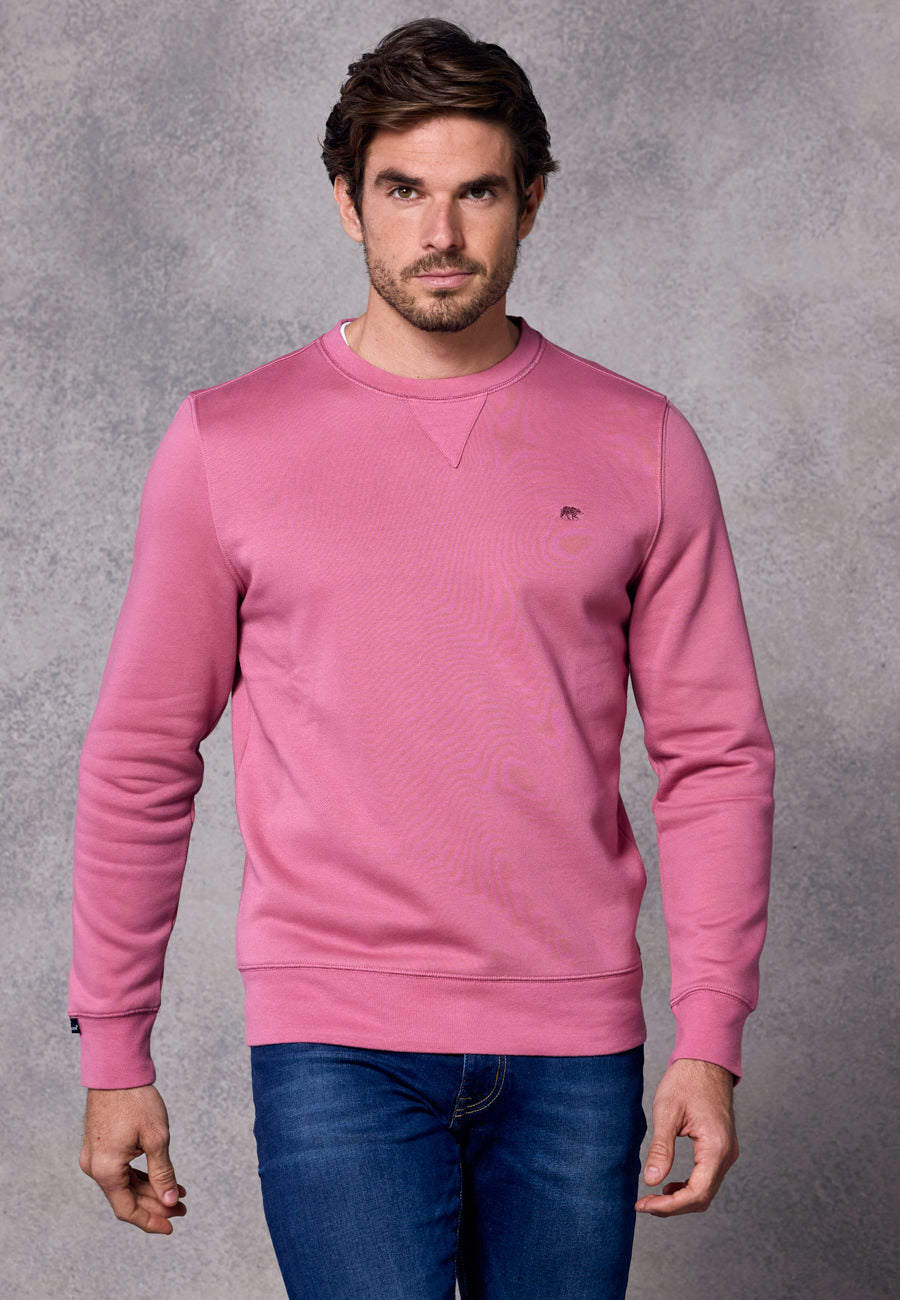 Rivet & Denim Senator Crew Sweatshirt | Rose