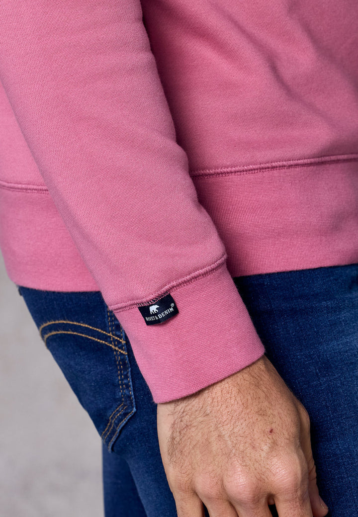 Rivet & Denim Senator Crew Sweatshirt | Rose