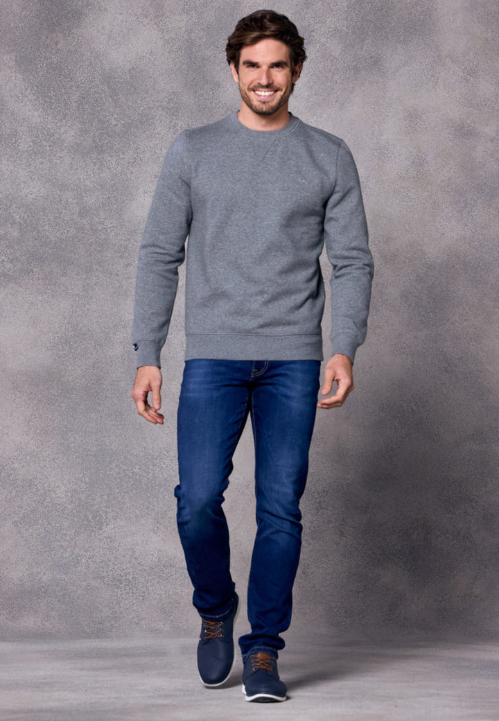 Rivet & Denim Senator Crew Sweatshirt | Grey