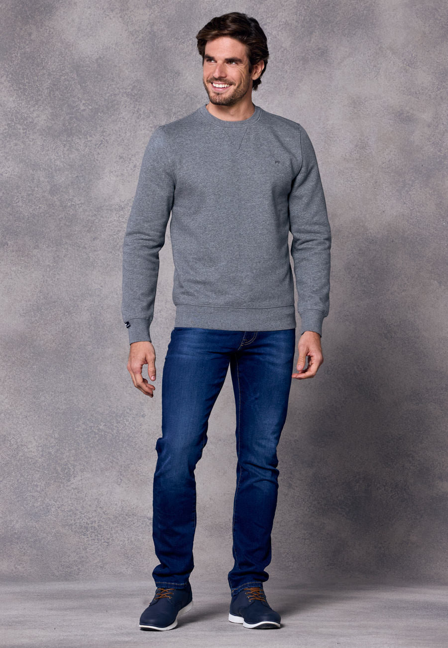 Rivet & Denim Senator Crew Sweatshirt | Grey