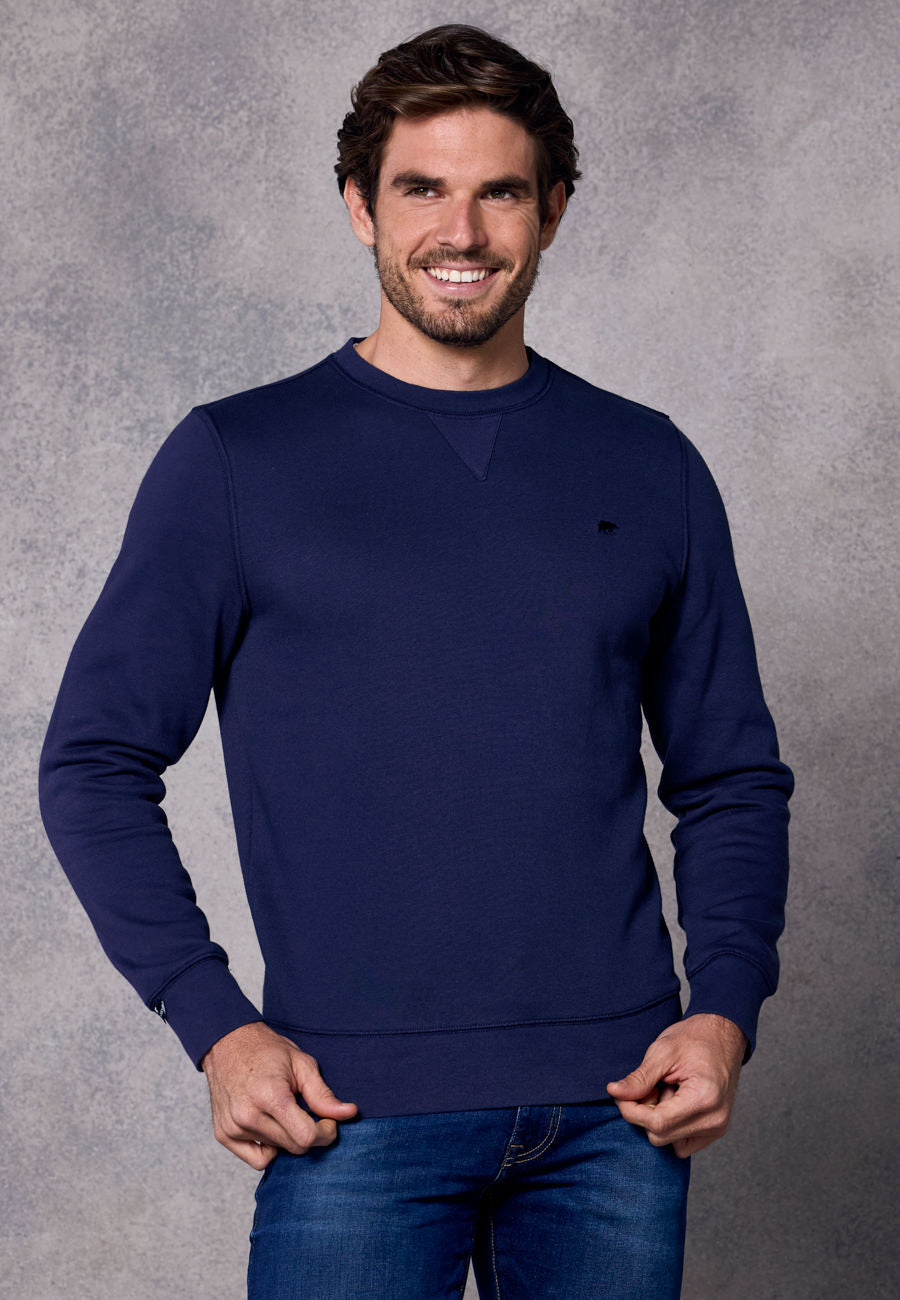 Rivet & Denim Senator Crew Sweatshirt | Navy