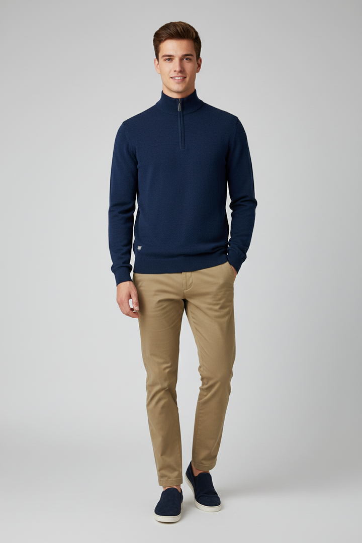 6th Sense 1/4-zip Jumper | Andrew | Indigo